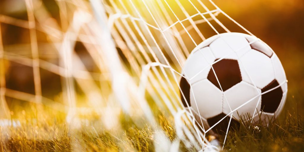 Soccer ball in a the net